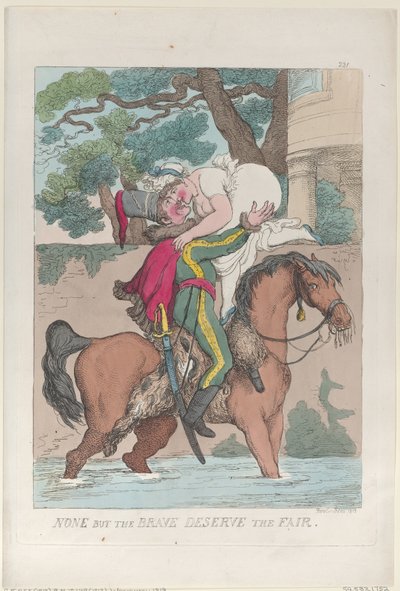 Ingen men de modige fortjener den rettferdige, 1813., 1813. av Thomas Rowlandson