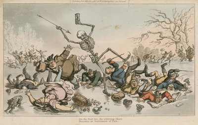 På skrøpelig is blir den surrende skøyten et skjebneinstrument av Thomas Rowlandson