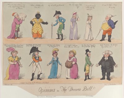 Meninger om The Divorce Bill!!, 2. juni 1800., 2. juni 1800. av Thomas Rowlandson