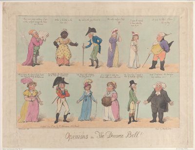 Meninger om The Divorce Bill!!, 2. juni 1800., 2. juni 1800. av Thomas Rowlandson