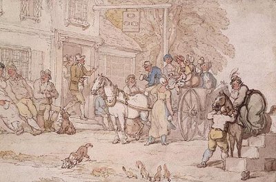 Utenfor et vertshus av Thomas Rowlandson