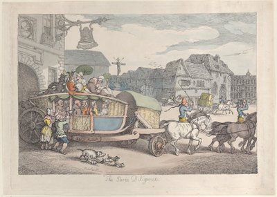 Paris Diligence, ca. 1810., ca. 1810. av Thomas Rowlandson