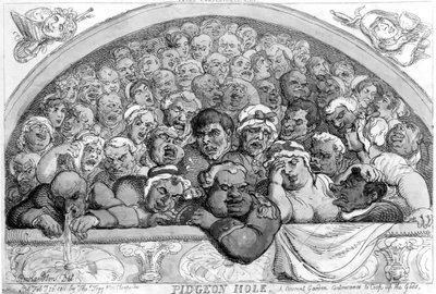 Pigeon Hole - A Convent [sic] Hageopplegg for å takle gudene, 1811 av Thomas Rowlandson