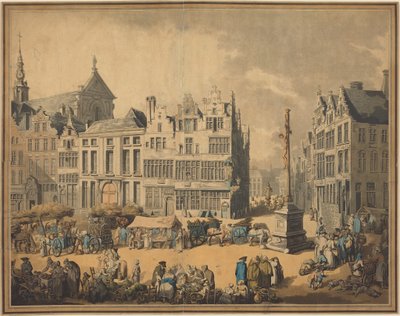Place de Meir i Antwerpen av Thomas Rowlandson