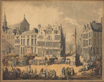 Place de Meir i Antwerpen, 1797. av Thomas Rowlandson