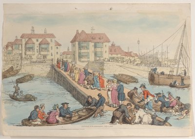 Plate 25: A Landing Place, fra World in Miniature, 1816., 1816. av Thomas Rowlandson