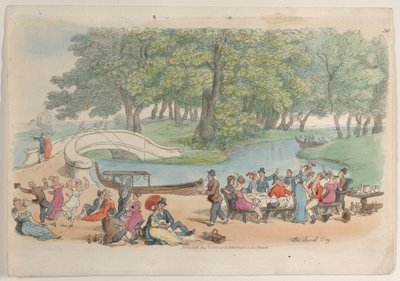 Plate 30: The Social Day, fra World in Miniature, 1816., 1816. av Thomas Rowlandson