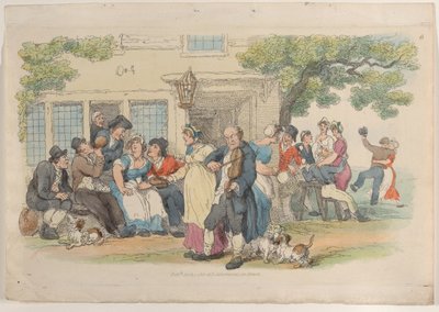 Plate 6: Ale-House Door, fra World in Miniature, 1816., 1816. av Thomas Rowlandson