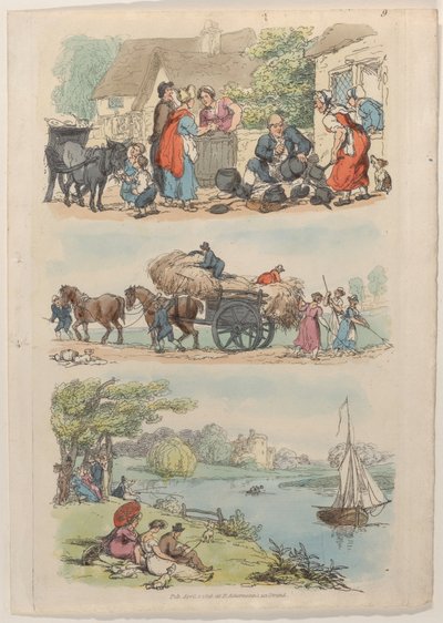 Plate 9, fra World in Miniature, 1816., 1816. av Thomas Rowlandson