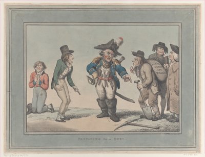 Forbereder til en duell, 12. januar 1795., 12. januar 1795. av Thomas Rowlandson