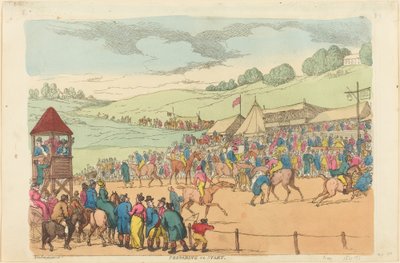 Forbereder til start av Thomas Rowlandson
