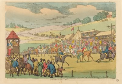 Forbereder til start av Thomas Rowlandson