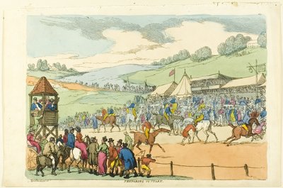 Forbereder til start av Thomas Rowlandson