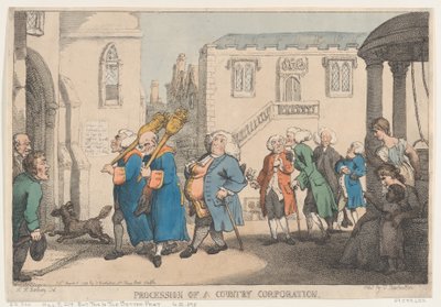 Procession of a Country Corporation, 12. august 1799., 12. august 1799. av Thomas Rowlandson