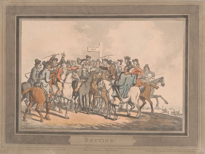 Veddeløp [sett med seks]:  6. Spill av Thomas Rowlandson