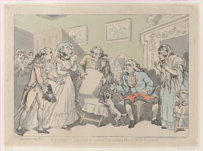 Forsoning, eller returen fra Skottland, 17. desember 1785., 17. desember 1785. av Thomas Rowlandson