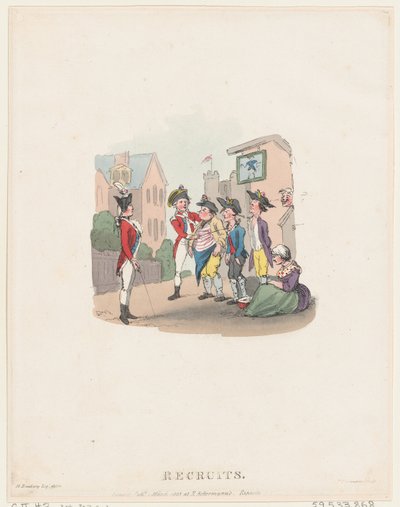 Rekrutter, 1. mars 1803., 1. mars 1803. av Thomas Rowlandson