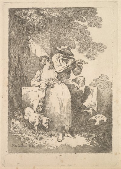 Hvile fra Arbeiderpartiet på solfylte dager, 1784-87. av Thomas Rowlandson