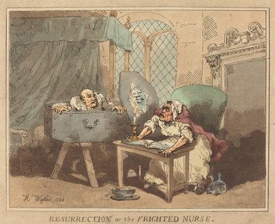 Oppstandelse, eller The Frighted Nurse av Thomas Rowlandson