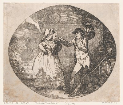 Tilbake fra idretten av Thomas Rowlandson