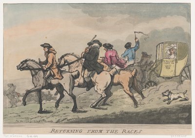 Retur fra løpene, 1. desember 1791., 1. desember 1791. av Thomas Rowlandson