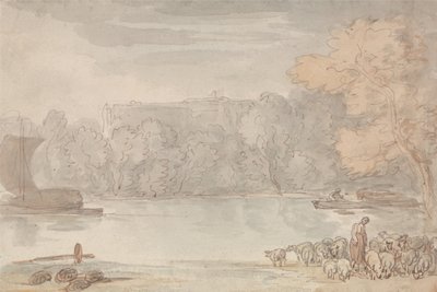 Elvescene (Themsen ved Eton) av Thomas Rowlandson