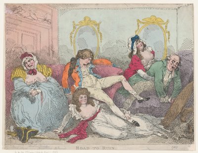 Veien til ruin, 1785., 1785. av Thomas Rowlandson