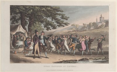 Rural Happiness at Caverac, fra Journal of Sentimental Travels in the Southern Provinces..., 1821. av Thomas Rowlandson