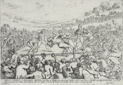Rural Sports - A Milling Match, 28. september av Thomas Rowlandson