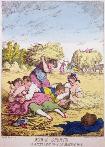 Landsbysport eller en hyggelig måte å lage høy på av Thomas Rowlandson