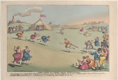 Rural Sports or a Cricket Match Extraordinary, 10. oktober 1811., 10. oktober 1811. av Thomas Rowlandson