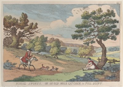 Rural Sports, eller en gammel føflekkfanger i full duft, 31. august 1811., 31. august 1811. av Thomas Rowlandson