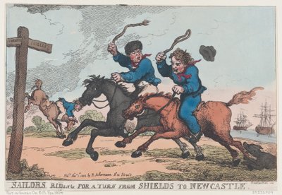 Sjømenn som kjører en sving fra Shields til Newcastle, 1. november 1804., 1. november 1804. av Thomas Rowlandson