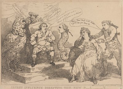 Hemmelig innflytelse som styrer det nye parlamentet av Thomas Rowlandson