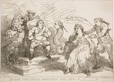 Hemmelig innflytelse som styrer den nye P-l-t av Thomas Rowlandson