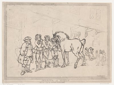 Selger en hest, 1. desember 1791., 1. desember 1791. av Thomas Rowlandson