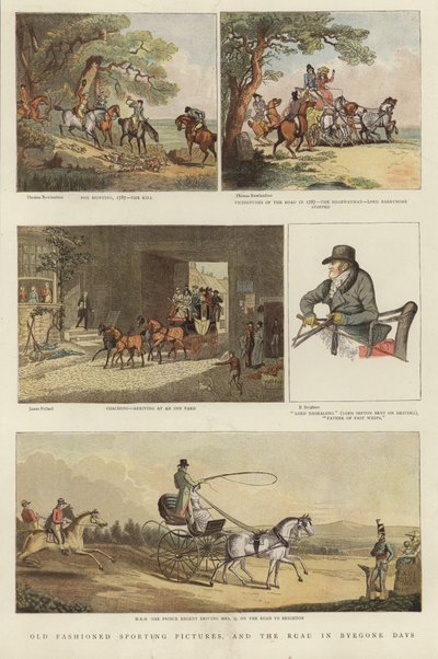 Serie med rytterillustrasjoner av Thomas Rowlandson