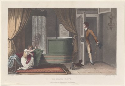 Shower Bath, fra Poetical Sketches of Scarborough, 1813., 1813. av Thomas Rowlandson