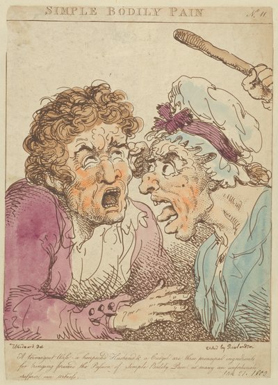 Enkel kroppslig smerte, 1800., 1800. av Thomas Rowlandson