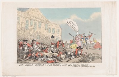 Sir Cecils Budget for Paying the National Debt, 30. mars 1784., 30. mars 1784. av Thomas Rowlandson