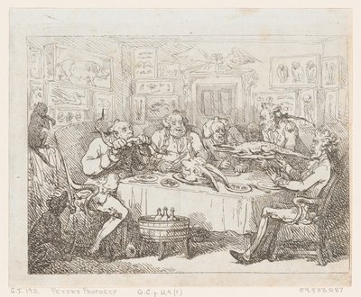 Sir Joseph Banks er i ferd med å spise en alligator 