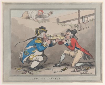 Slugs in a Saw-Pit, 28. oktober 1791., 28. oktober 1791. av Thomas Rowlandson