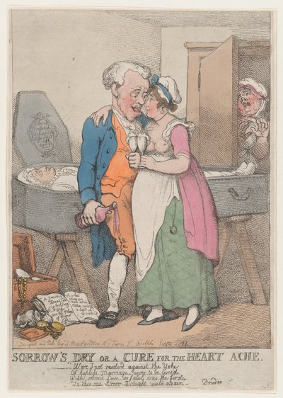 Sorgen er tørr eller en kur mot hjerteverken, 1811., 1811. av Thomas Rowlandson