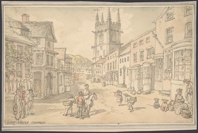 St. Austle, Cornwall av Thomas Rowlandson