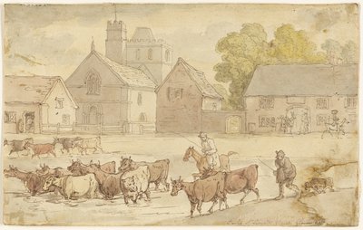 Stanley St. Leonard Church, Gloucestershire av Thomas Rowlandson