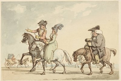 Studie for komfort i bad av Thomas Rowlandson