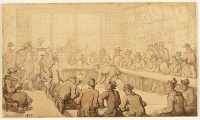 Studer for Dr. Syntax på en bokauksjon av Thomas Rowlandson