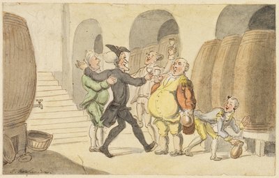 Studie for Dr. Syntax made Free of the Cellar av Thomas Rowlandson