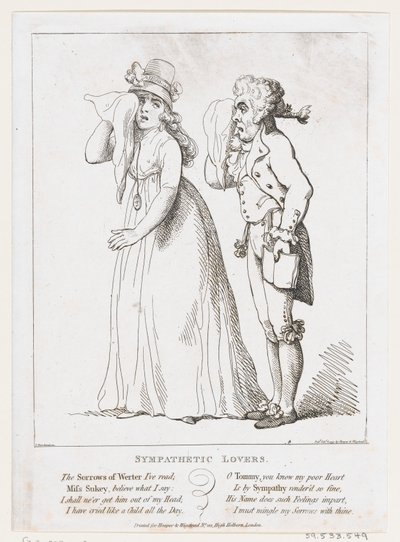 Sympathetic Lovers, 6. februar 1797., 6. februar 1797. av Thomas Rowlandson
