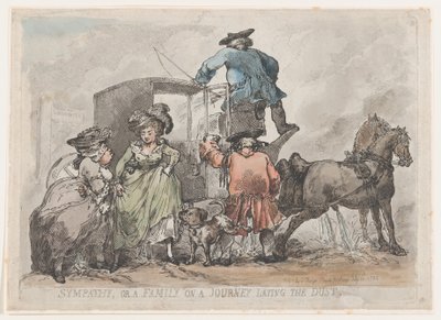 Sympathy, or A Family On A Journey Laying The Dust, 12. juli 1784., 12. juli 1784. av Thomas Rowlandson